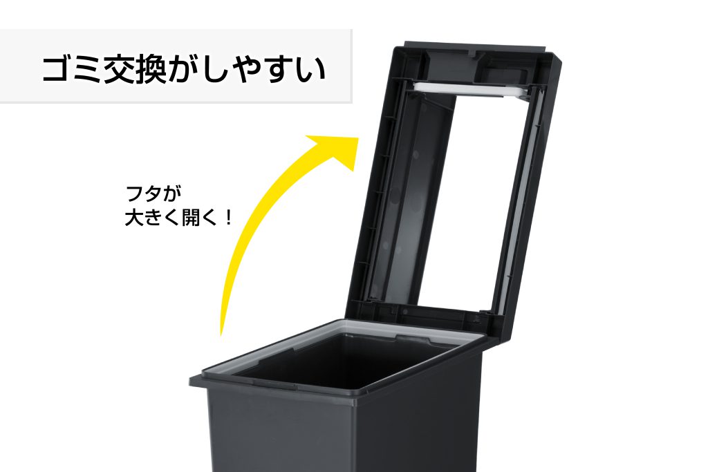 （まとめ）新輝合成 ユニード プッシュ＆ペダル 20L ブラック DS-988-980-7 1個 〔×3セット〕